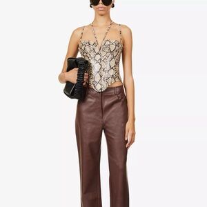 Miaou‎ Corset Aphex Python Print Bustier Top Sz S